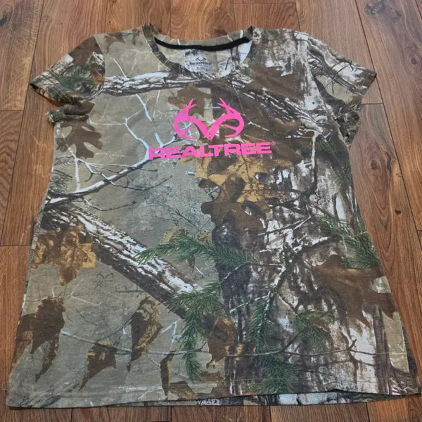 [BUNJANG] Realtree Camo Full Pattern Women's T-Shirt US XL / 리얼트리 카모 풀패턴 여성 티셔츠 US XL