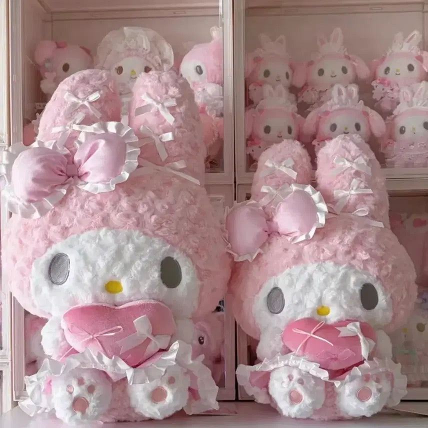 [BUNJANG] Sanrio My Melody & Kitty Heart Ribbon Plush (China Exclusive) / <예약구매>마멜 키티 산리오 중국한정 하트 리본 인형