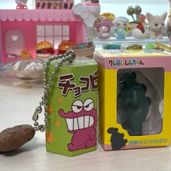 [BUNJANG] Crayon Shin-chan Kaiju Shirimanachi & Chocobi Keychain Set / 크레용 신짱 괴수 시리마나치 키링, 초코비 키링