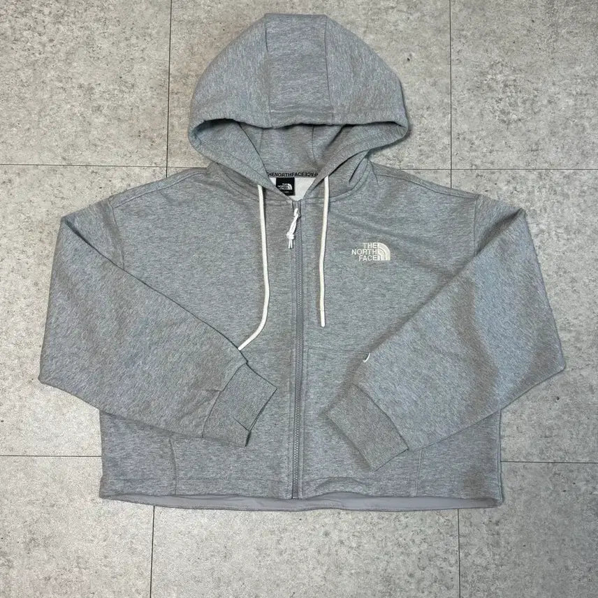 [BUNJANG] The North Face Cropped Hoodie Zip-Up Gray XL / 노스페이스 크롭 후드집업 그레이 XL 새상품
