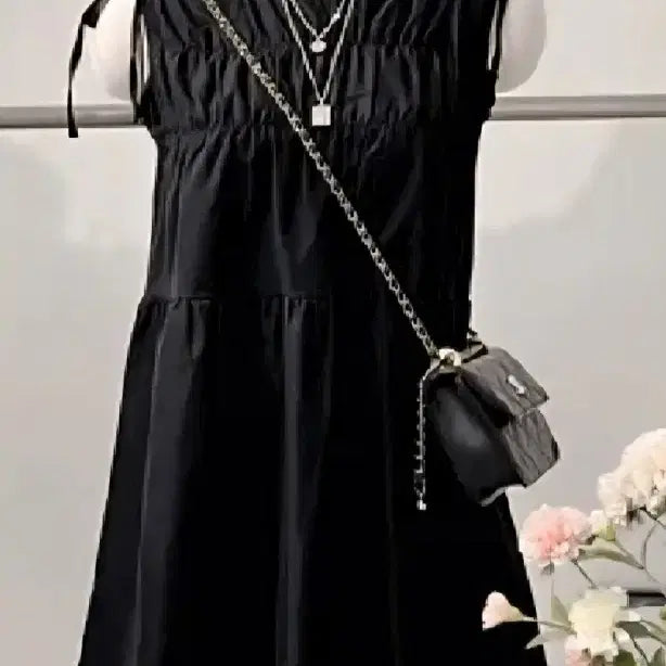 [BUNJANG] Shoulder Shirring Skirt / 어깨 셔링 치마