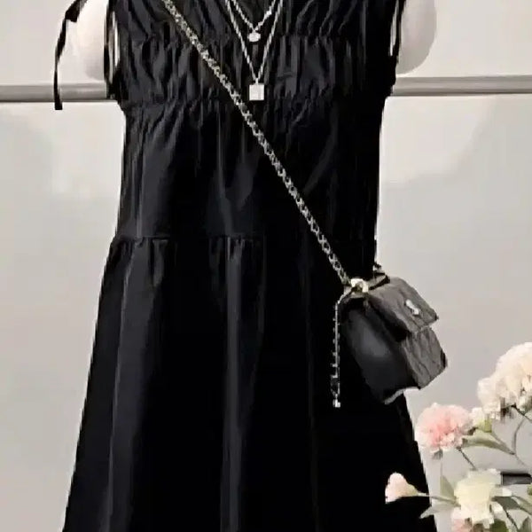 [BUNJANG] Shoulder Shirring Skirt / 어깨 셔링 치마