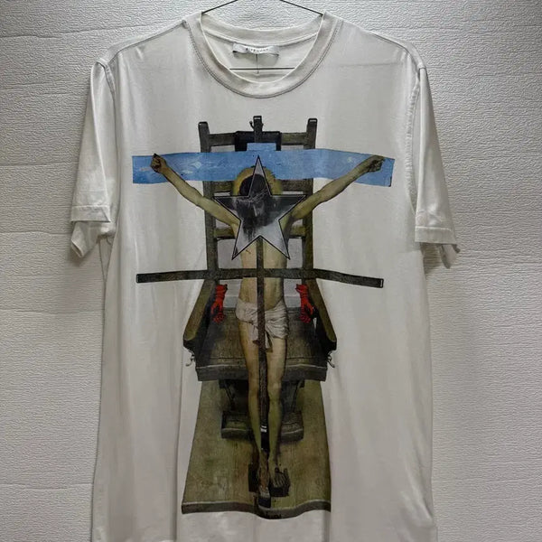 [BUNJANG] Givenchy Cruel Graphic Short Sleeve T-Shirt White / 지방시 크루셜 그래픽 반팔 티셔츠 화이트