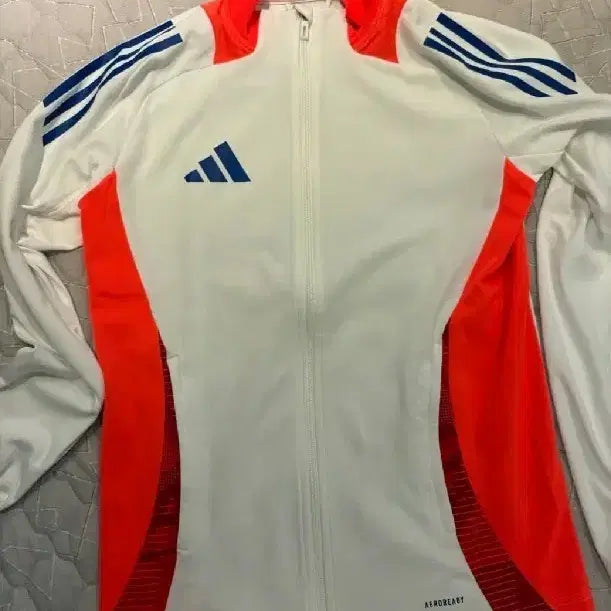 [BUNJANG] Adidas Track Top White/Orange M (95-100) / 아디다스 트랙탑 화이트/오렌지 m 95 100