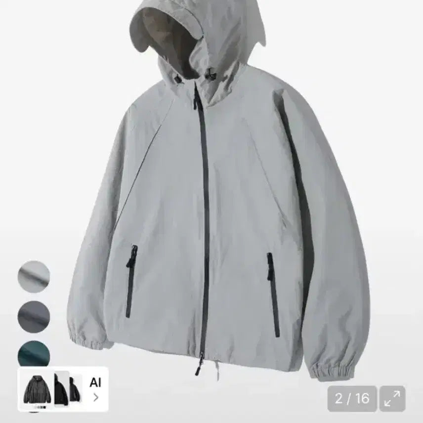 [BUNJANG] Trillion Division Nylon Hooded Zip-Up Windbreaker Jacket / 트릴리온 디비전 나일론 후드 집업 윈드 브레이커 자켓