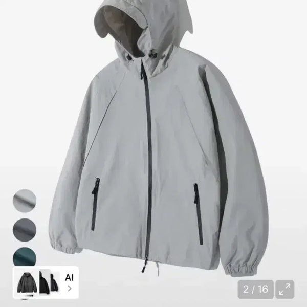 [BUNJANG] Trillion Division Nylon Hooded Zip-Up Windbreaker Jacket / 트릴리온 디비전 나일론 후드 집업 윈드 브레이커 자켓