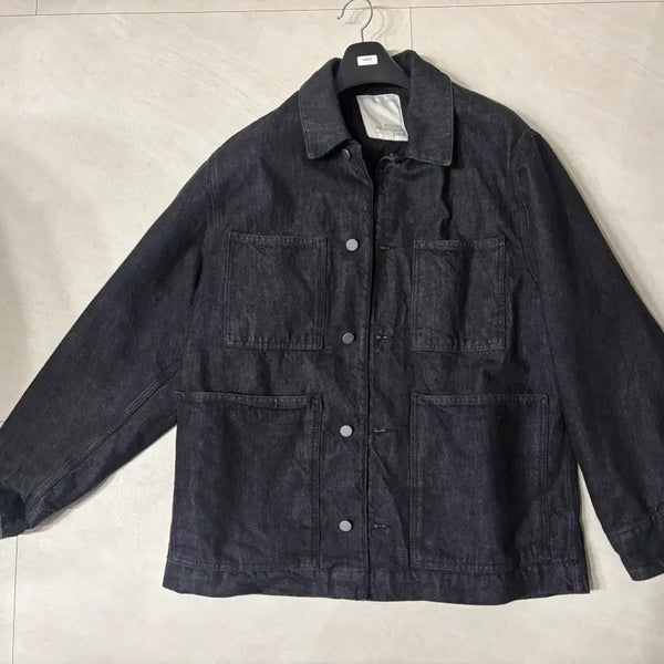 [BUNJANG] ZARA x Studio Nicholson Denim Jacket Black M Size / 자라 X 스튜디오니콜슨 데님 자켓 블랙 M사이즈 판매합니다!!