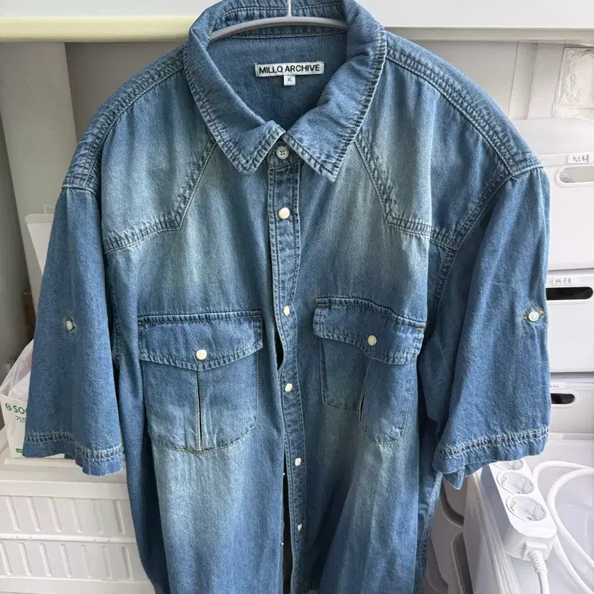 [BUNJANG] Milo Archive Denim Shirt XL / 밀로아카이브 데님 셔츠 xl 판매합니다