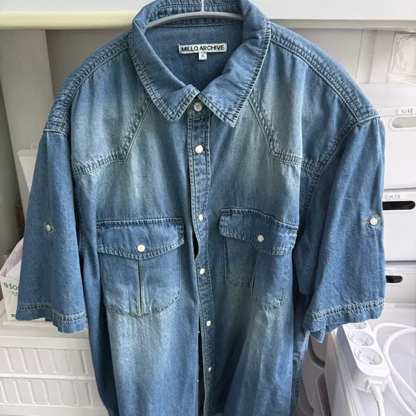 [BUNJANG] Milo Archive Denim Shirt XL / 밀로아카이브 데님 셔츠 xl 판매합니다