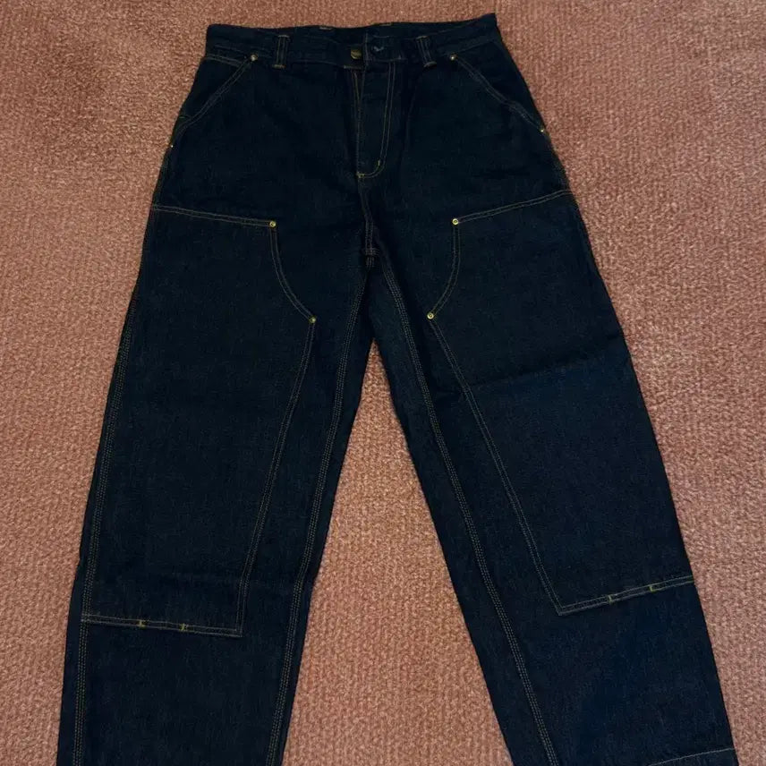 [BUNJANG] Carhartt WIP Nash Double Knee Blue Rinsed Pants / [S] 칼하트 WIP 내쉬 더블니 블루 린스드