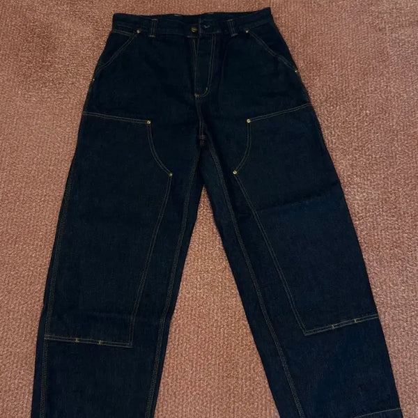 [BUNJANG] Carhartt WIP Nash Double Knee Blue Rinsed Pants / [S] 칼하트 WIP 내쉬 더블니 블루 린스드