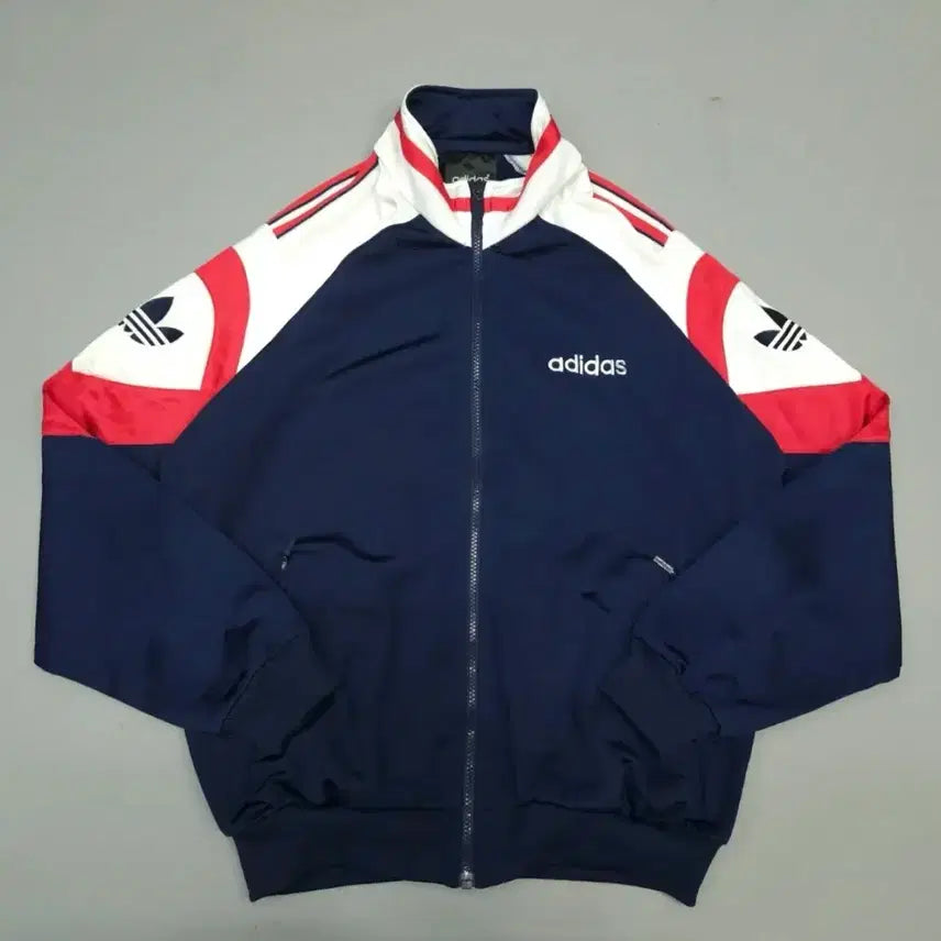 [BUNJANG] Adidas Old School Track Jacket Navy/Red/White M / 구형 아디다스 져지 M