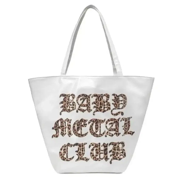 [BUNJANG] Babymetalclub Leopard Logo Enamel Bag White / 베이비메탈클럽 레오파드 로고 에나멜 백 화이트 베메클