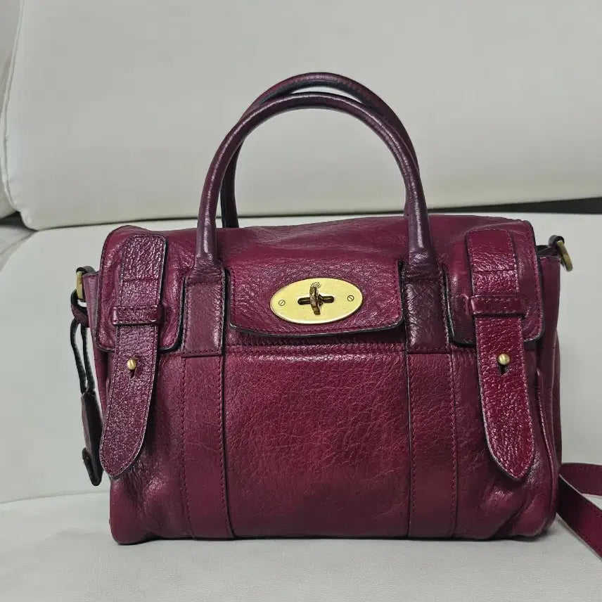 [BUNJANG] Mulberry Bayswater Burgundy Leather Tote Bag / 멀버리 베이스워터 버건디  토트백