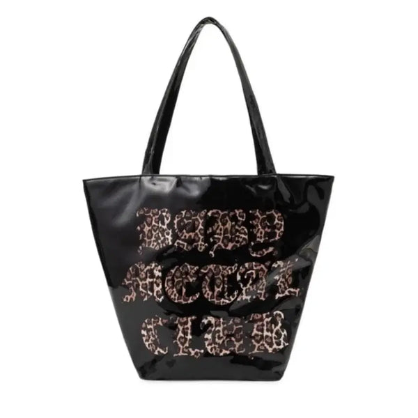 [BUNJANG] Babymetalclub Leopard Logo Enamel Bag Black / 베이비메탈클럽 레오파드 로고 에나멜 백 블랙 베메클