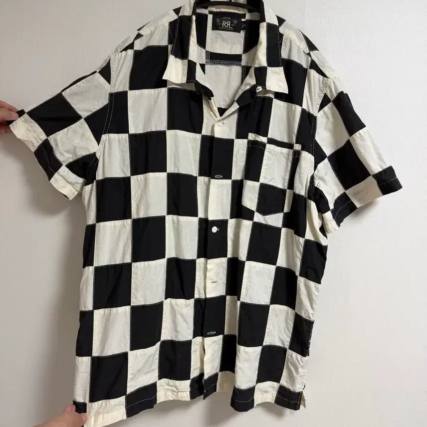 [BUNJANG] RRL Checkerboard Short Sleeve Shirt / Rrl 더블알엘 체커보드 반팔셔츠