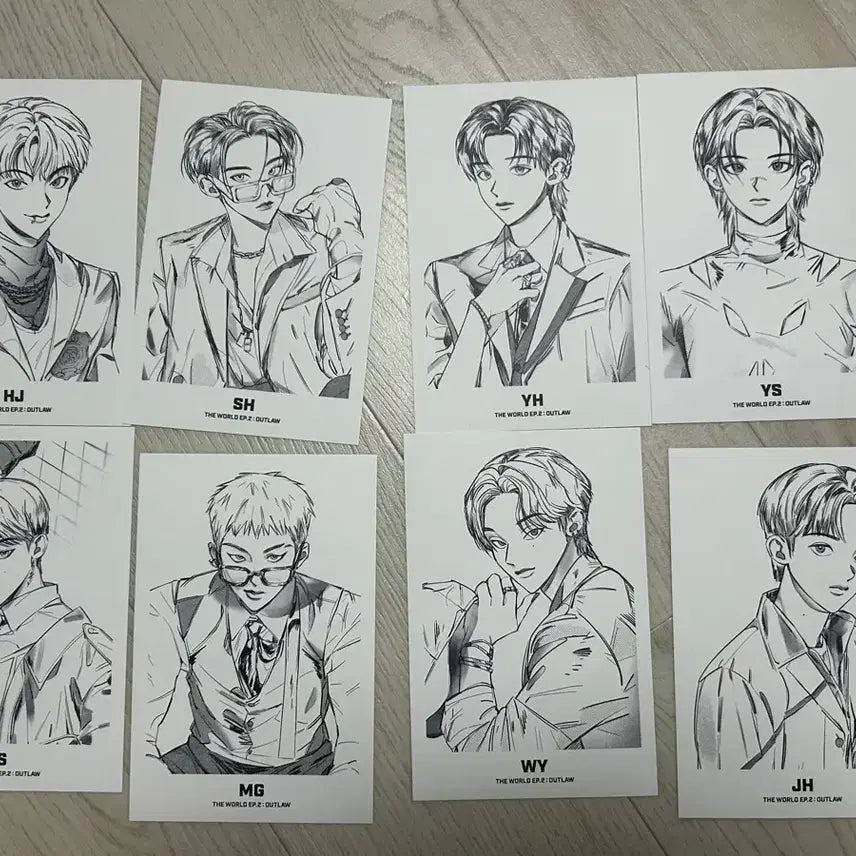 [BUNJANG] ATEEZ Illustrative Postcard Set 'THE WORLD EP.2 : OUTLAW' / 에이티즈 일러스트 엽서