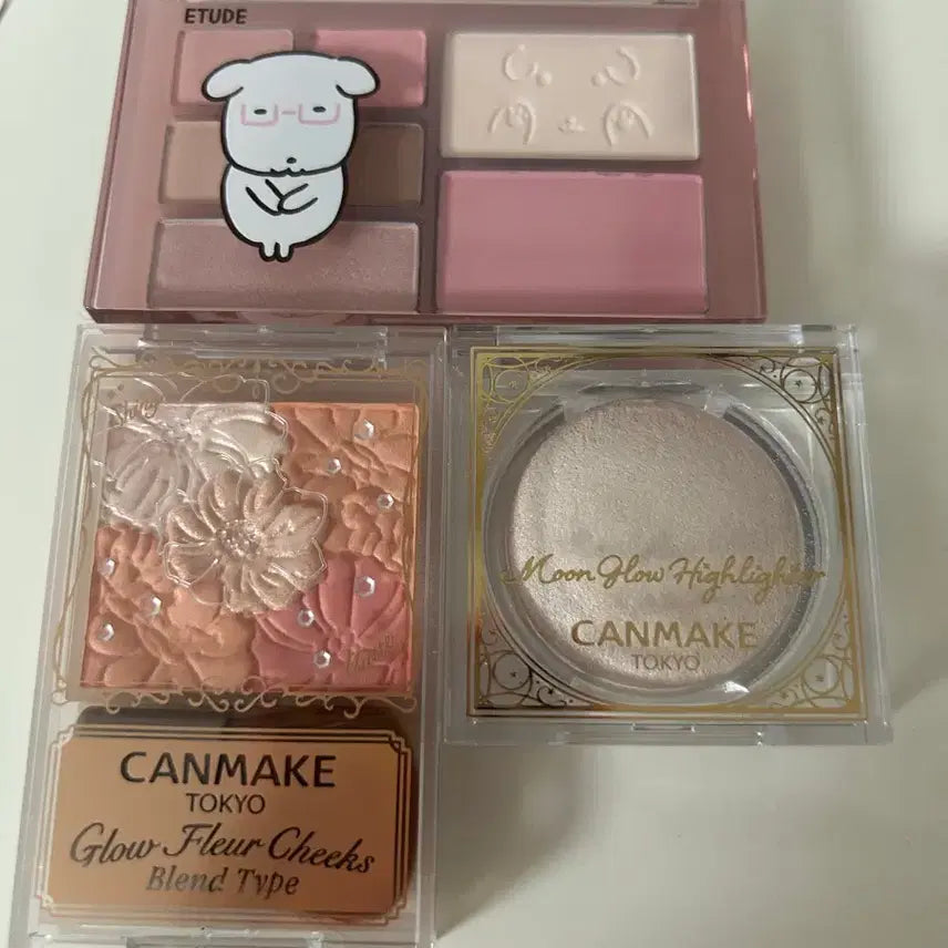 [BUNJANG] Etude House Palette & Canmake Highlighter/Blusher Bundle Set / 가나디에뛰드팔레트캔메이크 하이라이터블러셔 일괄