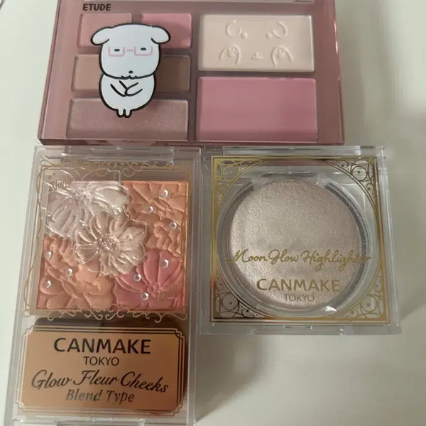 [BUNJANG] Etude House Palette & Canmake Highlighter/Blusher Bundle Set / 가나디에뛰드팔레트캔메이크 하이라이터블러셔 일괄