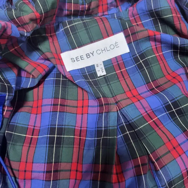 [BUNJANG] See By Chloé Check Lined Windbreaker Jacket / 씨바이끌로에 체크 안감 바람막이