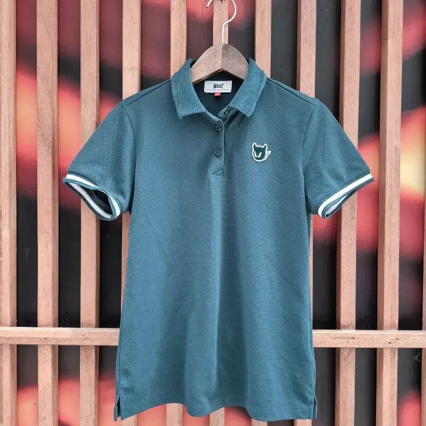 [BUNJANG] WWC Wax Short-Sleeve Polo T-Shirt Deep Green 90 / WWC 왁 반팔 카라티 딥그린2/90