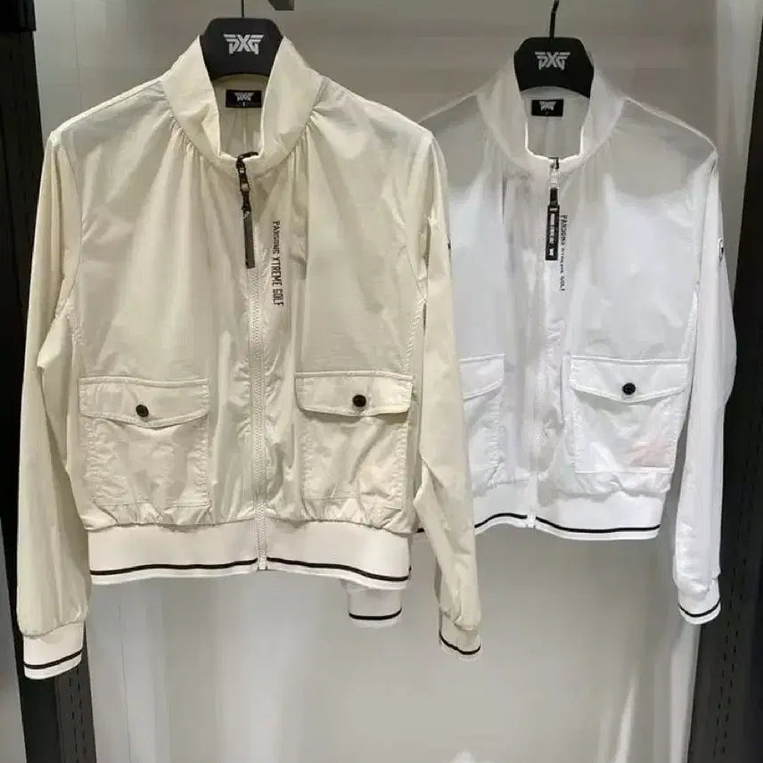 [BUNJANG] Women's Golf Windbreaker Ivory & White / 여성 골프 바람막이 아이보리&화이트