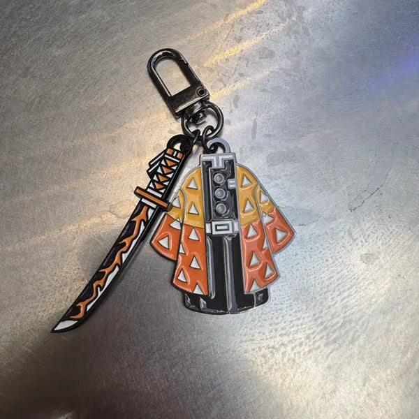 [BUNJANG] Demon Slayer Kimetsu no Yaiba Zenitsu Agatsuma Nichirin Sword Keychain / 교환가능) 귀멸의 칼날 팝업 일륜도 키링 젠이츠