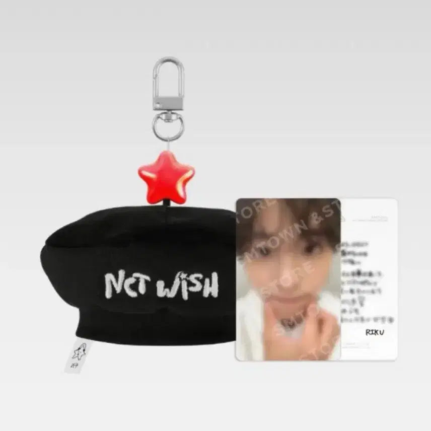 [BUNJANG] NCT WISH Riku 1st Anniversary MD Beret Hat Keychain + Photocard / 엔시티 위시 리쿠 베레모 모자 키링+포카 1주년 엠디