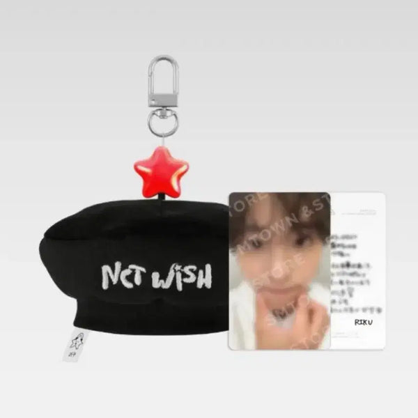 [BUNJANG] NCT WISH Riku 1st Anniversary MD Beret Hat Keychain + Photocard / 엔시티 위시 리쿠 베레모 모자 키링+포카 1주년 엠디