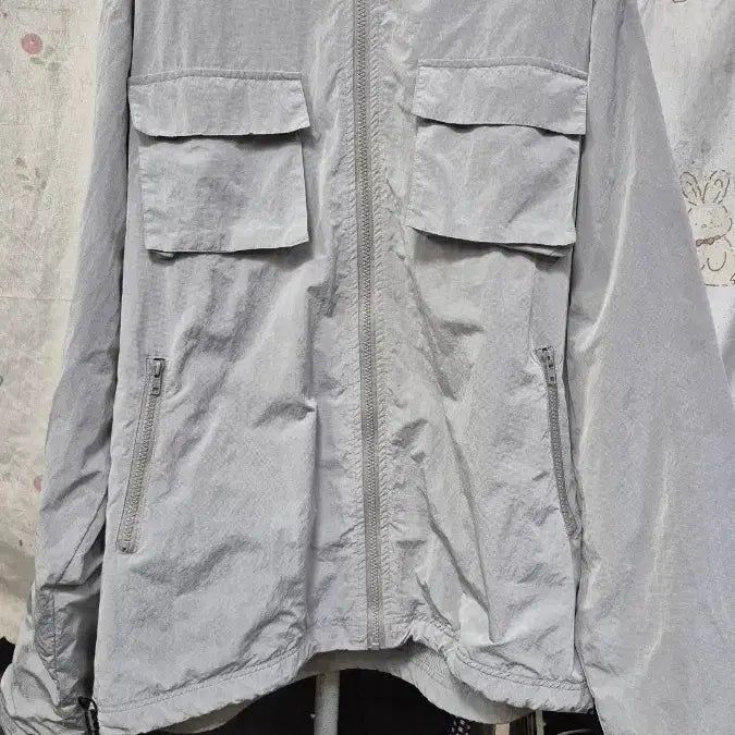 [BUNJANG] Plastic Project Nylon 100% Hooded Windbreaker Jacket / 플라스틱   프로잭트   ( 메쉬안감)  나일론100%  후드 바람막이