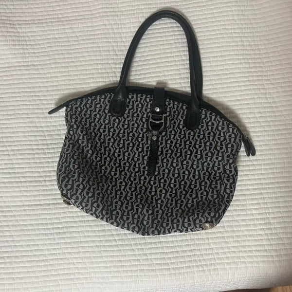 [BUNJANG] Aigner Logo Pattern Tote Bag / 아이그너백