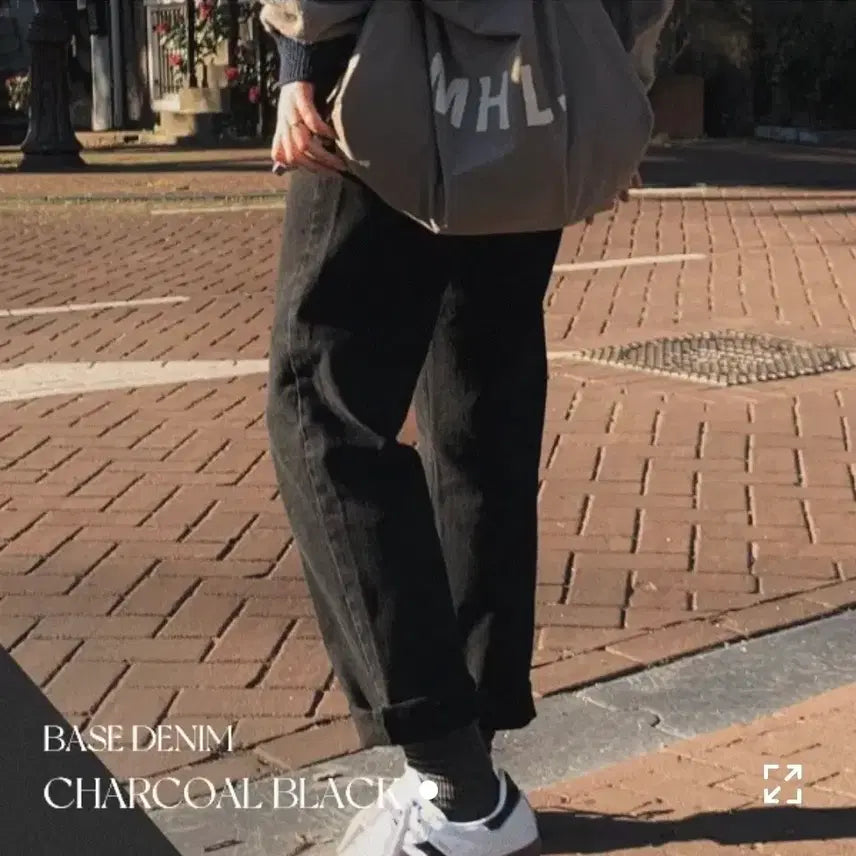 [BUNJANG] Slowand Black Denim Straight Leg Pants / 가을준비 슬로우앤드 흑청 일자데님팬츠