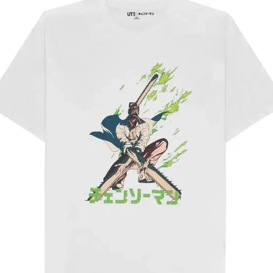 [BUNJANG] Uniqlo Chainsaw Man Short Sleeve T-Shirt (M) / (새상품) 유니클로 UT 체인소맨 반팔 M사이즈