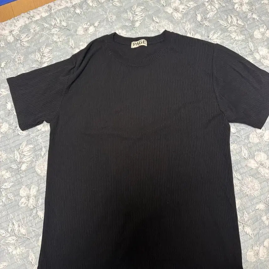 [BUNJANG] Ribbed Muscle Fit T-Shirt Black / 골지 머슬 반팔티 블랙 새상품
