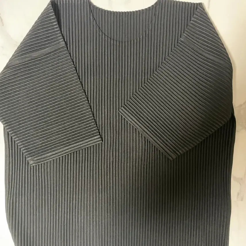 [BUNJANG] Issey Miyake Homme Plissé Basic Short Sleeve T-Shirt Black Size 4 / 이세이미야케 옴므 플리세 베이직 반팔 블랙 4사이즈