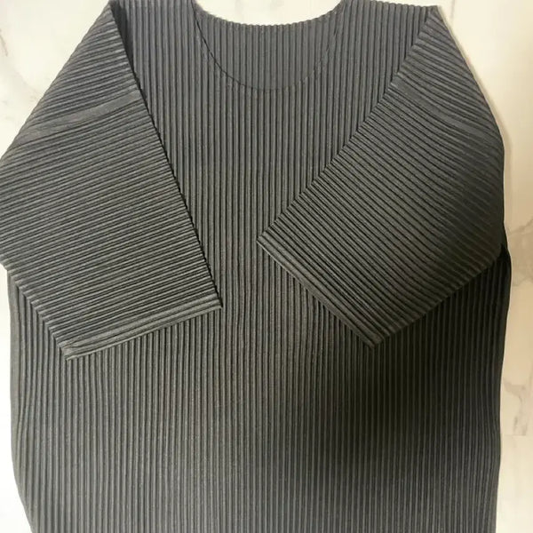 [BUNJANG] Issey Miyake Homme Plissé Basic Short Sleeve T-Shirt Black Size 4 / 이세이미야케 옴므 플리세 베이직 반팔 블랙 4사이즈
