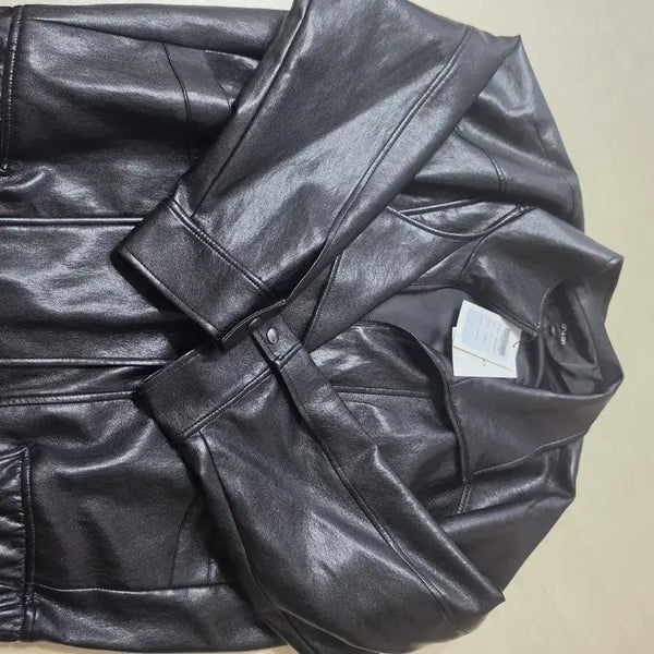 [BUNJANG] On & On Black Leather Jacket / 온앤온블랙 레더 자켓 새상품