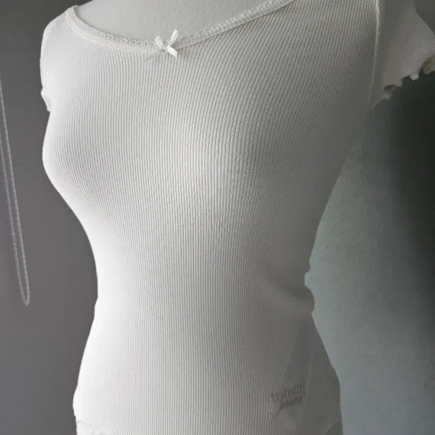 [BUNJANG] Tommy Jeans Ribbed Detail Short Sleeve T-Shirt / 타미진스 반팔