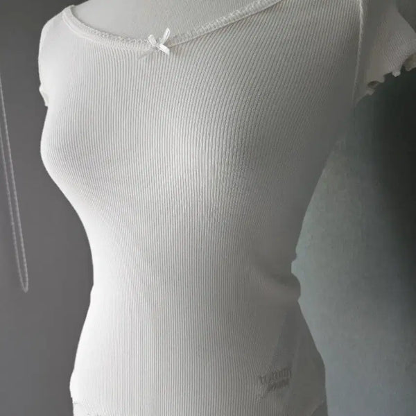 [BUNJANG] Tommy Jeans Ribbed Detail Short Sleeve T-Shirt / 타미진스 반팔