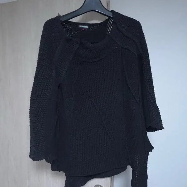 [BUNJANG] Demobaza Cotton Patch Knit Top Size S / 데모바자 Demobaza 코튼 패치 니트 S