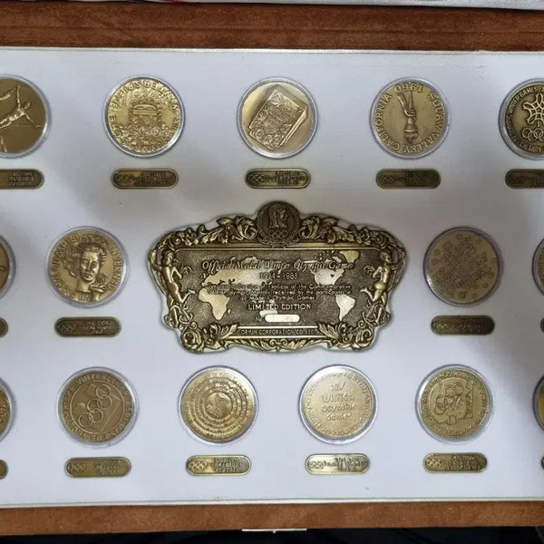 [BUNJANG] Official Winter Olympics Commemorative Medal 15-Piece Set / 귀한 역대동계올림픽 공식기념메달 15종 세트