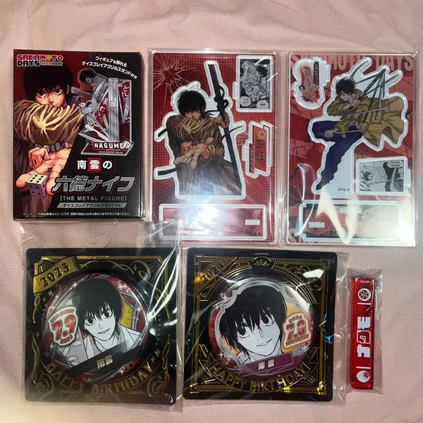 [BUNJANG] Sakamoto Days Nagumo Merchandise Bundle Diorama, Acrylic Stand, Badge, Keyring / 사카모토데이즈 나구모 굿즈 일괄 육덕 디오라마 아크릴 뱃지 키링