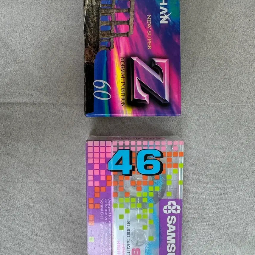 [BUNJANG] Saehan Z Normal Position 60 Cassette Tape & Samsung SQC 46 Cassette Tape Set / 새한 Z 노멀 포지션 60 카세트 테이프 /삼성 SQC 46 카세트 테이