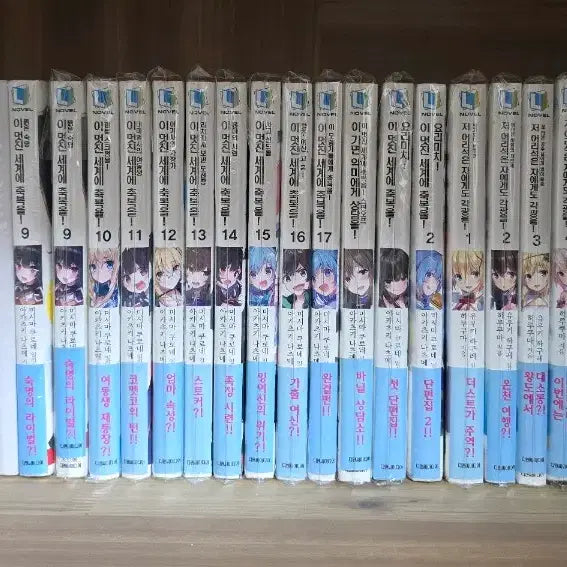 [BUNJANG] KonoSuba: God's Blessing on This Wonderful World! Light Novel Complete Set (Volumes 1-17 + Spin-offs) / 이 멋진 세계에 축복을! 1~17권 올초판 전권+외전 코노스바 라이트노벨