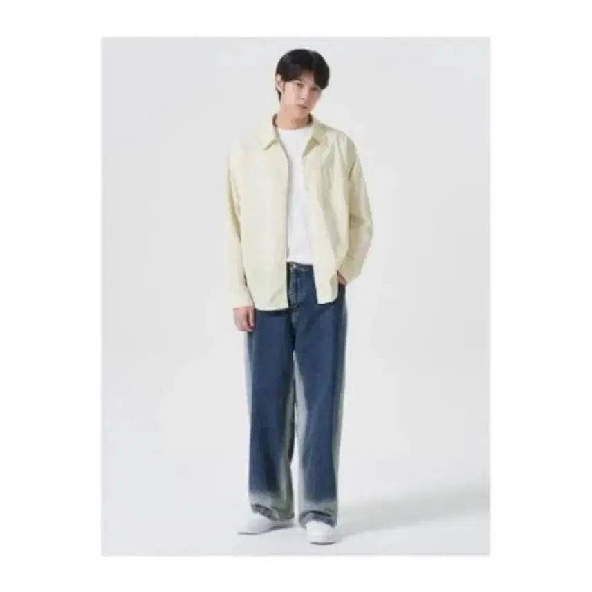 [BUNJANG] 8seconds Wide Denim Pants / 에잇세컨즈 와이드 데님 팬츠