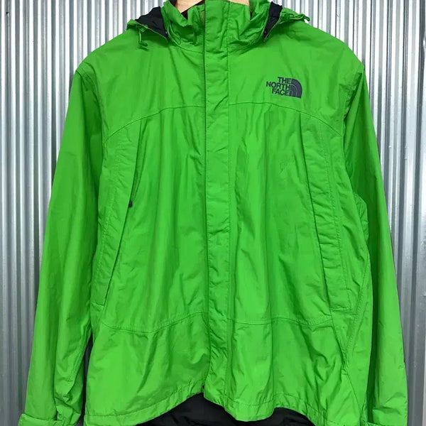 [BUNJANG] The North Face Green Hooded Zip-Up Windbreaker Jacket (Size 95/L) / [95] 노스페이스 후드 집업 바람막이 자켓 그린