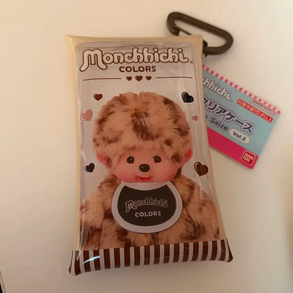 [BUNJANG] Monchhichi Leopard Mini Pouch Multi Clear Case / 몬치치 호피 미니 파우치 멀티 클리어 케이스