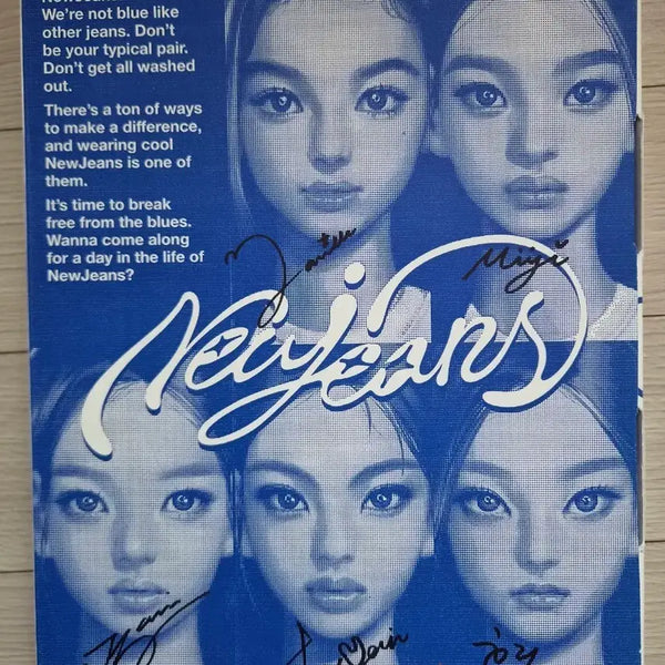 [BUNJANG] NewJeans Blue Book Signed Album Group Photocard / 뉴진스 블루북 친필 싸인 단체 앨범 포카O