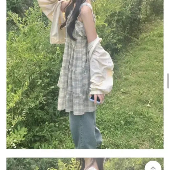 [BUNJANG] Mori Girl Ruffle Dress - Light Green / 모리걸 캉캉 원피스 연두색