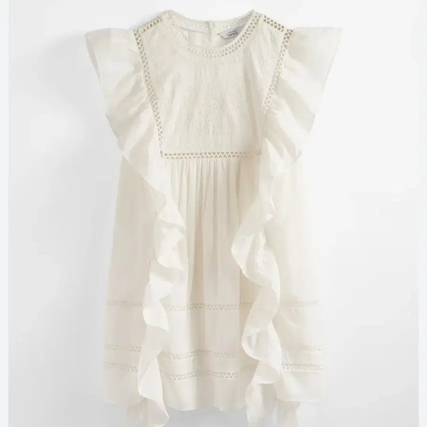 [BUNJANG] And Other Stories Frill Dress Ivory Viscose Rayon / 앤아더스토리즈 프릴 원피스 아이보리